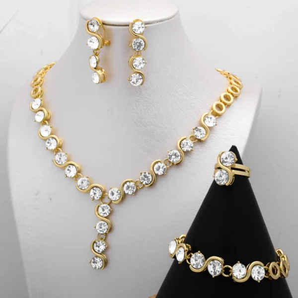 Zeadear Jewelry Gold Bridal Jewelry Set Fashion 2021 Jewellery Dubai Women Bracelets Heavy Sets Jewelry Sets