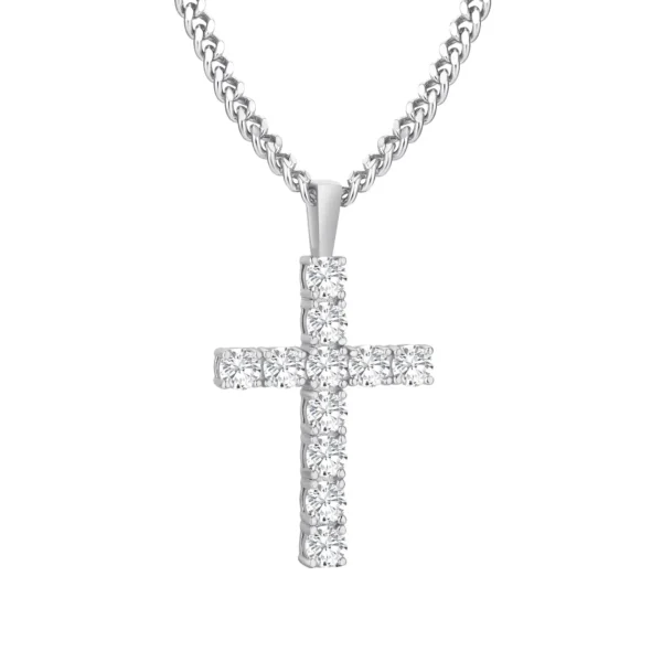 Mossanite Charm Catholicism Jewelry Gifts Women Men Gold Plated 925 Sterling Silver Chain VVS Moissanite Cross Pendant Necklace - Image 10