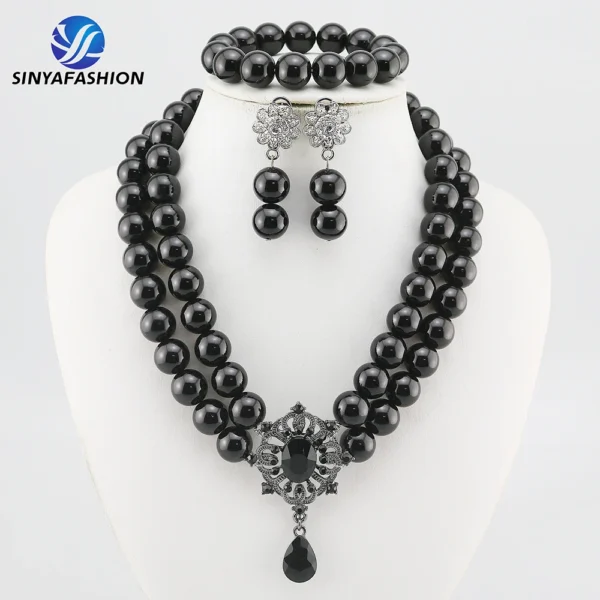 Beautiful African Jewelry Set Bridal Party Jewelry Set With Beads Handmade High Quality Lady Women's Shield Jewelry Sets SA117-2 - Image 40