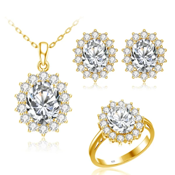 Classic High Jewelry Luxury Princess Diana Same Peridot Birthstone Women Gold Jewelry Sets Silver 925 Joyas De La Joyeria - Image 100