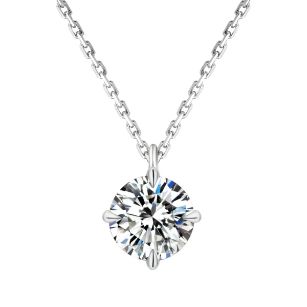 Moissanite Diamond Necklace 925 Sterling Silver Moissanite Pendant VVS Moissanite Pendant Necklace Women for Wedding - Image 10